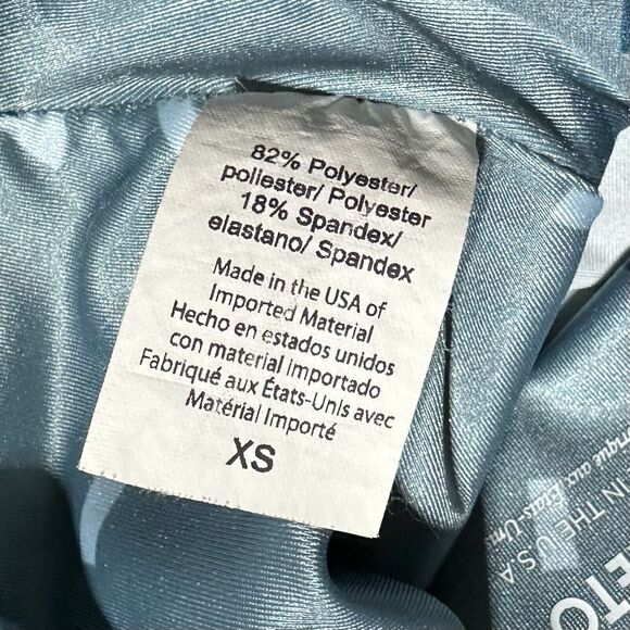 Beyond Yoga Poketo High Waisted Leggings Light Blue Lux Geometric Print Size XS - Picture 6 of 11